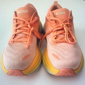 Hoka Womens Bondi 8 Running Shoes Pink
